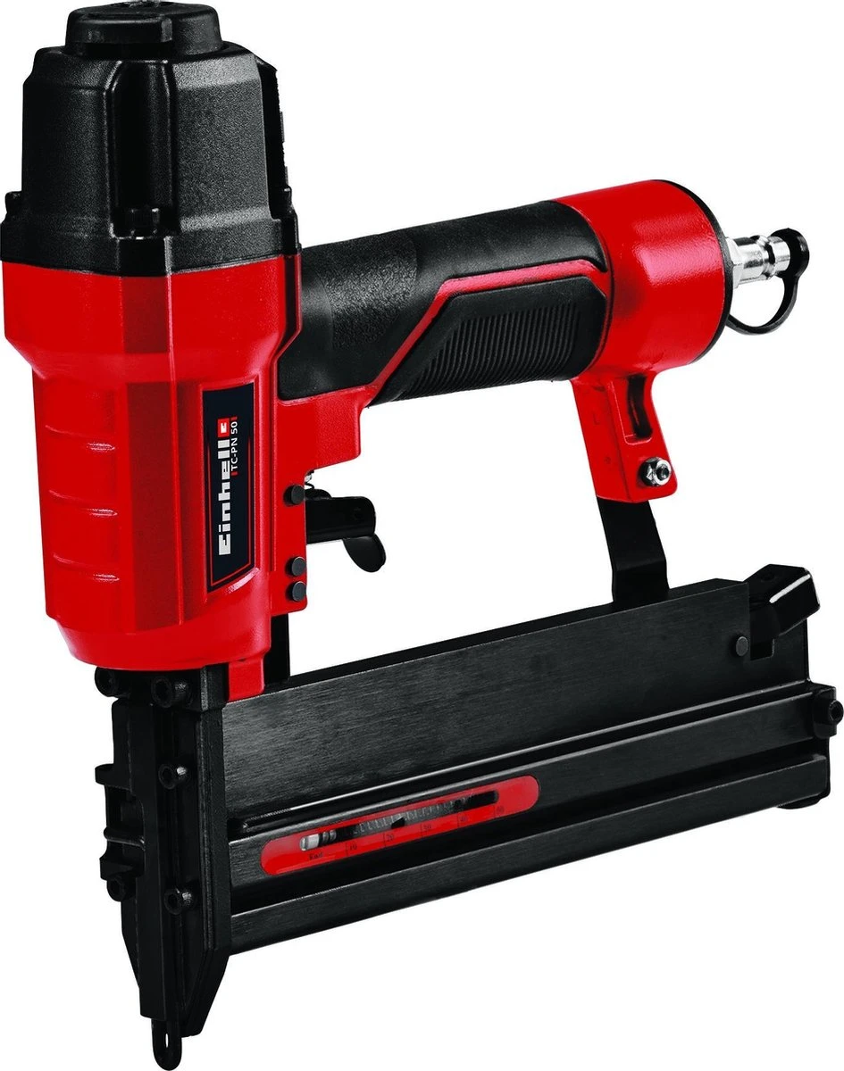 Einhell Pneumatische Tacker TC-PN 50 (schiet Nieten En Spijkers - Vulstand Indicator - Anti-slip Rubberen Handgreep - Diepte Afstelling - Incl. 1500 Nietjes En 2000 Spijkers - Transport En Opbergkoffer) 4 Einhell Pneumatische Tacker TC-PN 50 (schiet Nieten En Spijkers - Vulstand Indicator - Anti-slip Rubberen Handgreep - Diepte Afstelling - Incl. 1500 Nietjes En 2000 Spijkers - Transport En Opbergkoffer) - Afbeelding 2