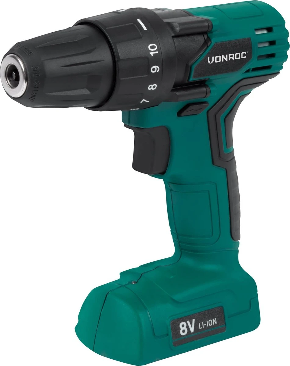 VONROC Accuboormachine 8V – Incl. Oplader & 50mm Dubbele Schroefbit 4 VONROC Accuboormachine 8V – Incl. Oplader & 50mm Dubbele Schroefbit - Afbeelding 2