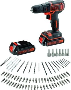 Black & Decker BLACK+DECKER BDCD18BAFC-QW Accuboormachine Kit - 18V - 80 Accessoires - Incl. 2 Accu's En Lader -Makita Winkel 951x1200 1