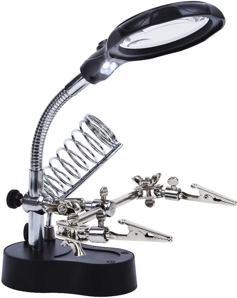 Benson Derde Handje Met LED Vergrootglas - Soldeerbout Houder 15 Benson Derde Handje Met LED Vergrootglas - Soldeerbout Houder - Afbeelding 13