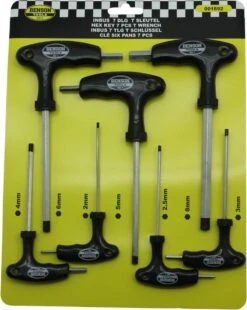 Benson Inbussleutelset - Inbus Met T-greep - 7 Delig