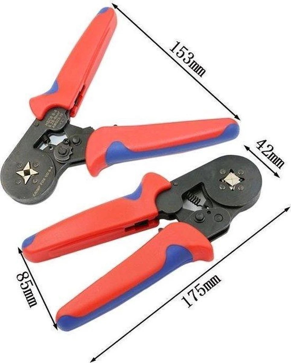Adereindhulstang - Krimptang - Kabelkrimptang - Kabelschoentang - 0,25 Mm - 6 Mm2 7 Adereindhulstang - Krimptang - Kabelkrimptang - Kabelschoentang - 0,25 Mm - 6 Mm2 - Afbeelding 5