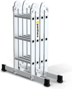 Panthera - Vouwladder 4 X 3 Treden Met Platform - Multifunctionele Ladder - Lichtgewicht Aluminium -Makita Winkel 966x1200 5