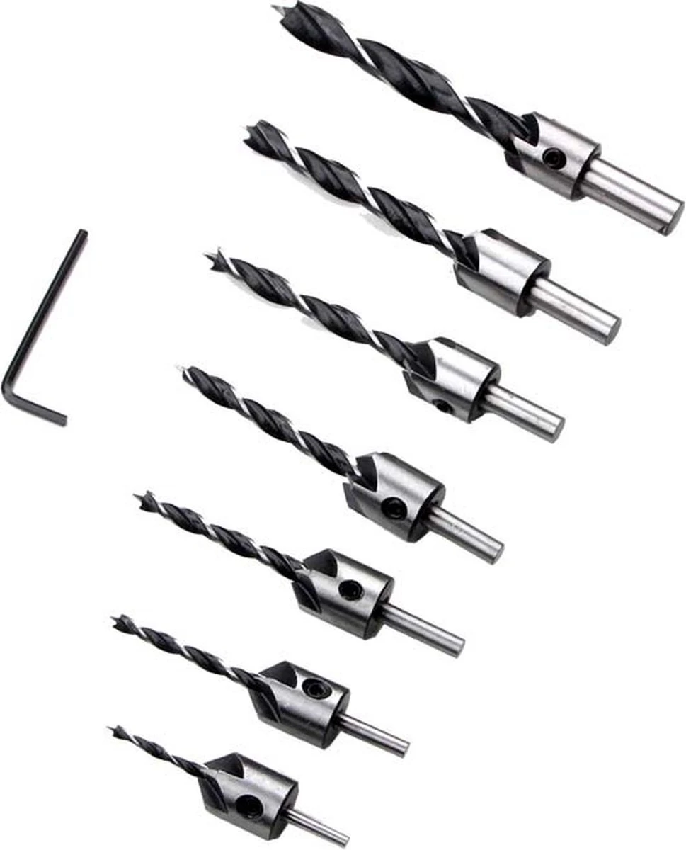 Merkloos 23 Delige Houtborenset - Verzinkborenset - Proppenboor - Hout - Houtproppen - Verzinkboren - Automatische Centerpunt - Boren - Houtboor 11 Merkloos 23 Delige Houtborenset - Verzinkborenset - Proppenboor - Hout - Houtproppen - Verzinkboren - Automatische Centerpunt - Boren - Houtboor - Afbeelding 9