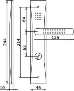 Tokyo - Deurklink Set Op Schild - WC / Badkamer 63mm - Mat Zwart - Met Terugslagveer -Makita Winkel 971x1200 5