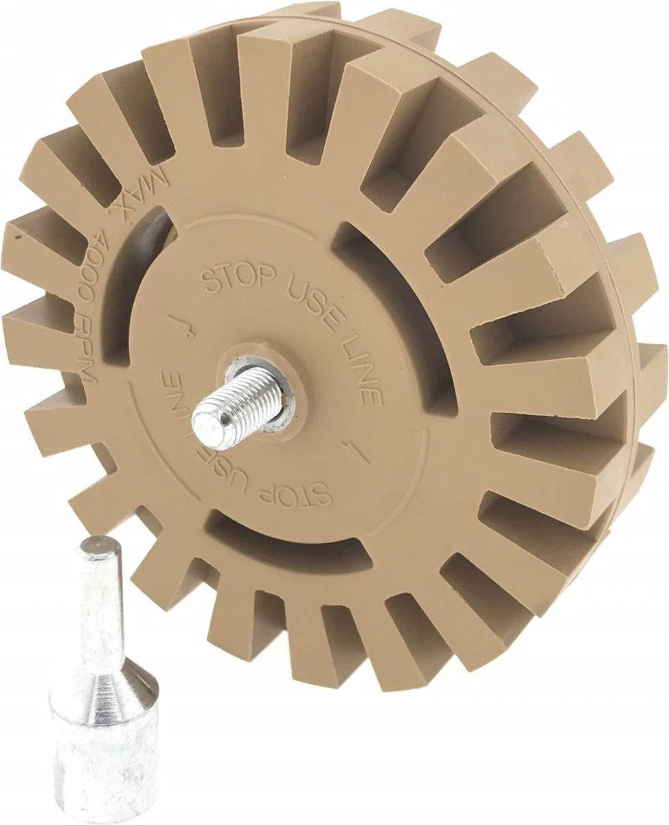 Hofftech Folie- & Stickerverwijderaar - Caramelschijf - 100 Mm 5 Hofftech Folie- & Stickerverwijderaar - Caramelschijf - 100 Mm - Afbeelding 3