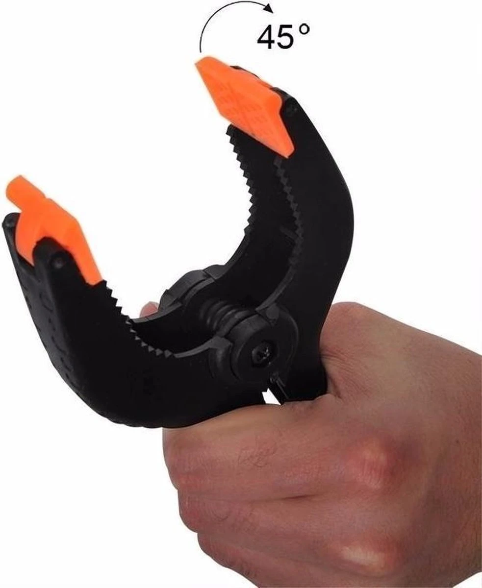 PROPLUS 4x Kunststof Lijmklemmen / Marktklemmen - 16 Cm - Veerklemmen / Marktklem 4 PROPLUS 4x Kunststof Lijmklemmen / Marktklemmen - 16 Cm - Veerklemmen / Marktklem - Afbeelding 2