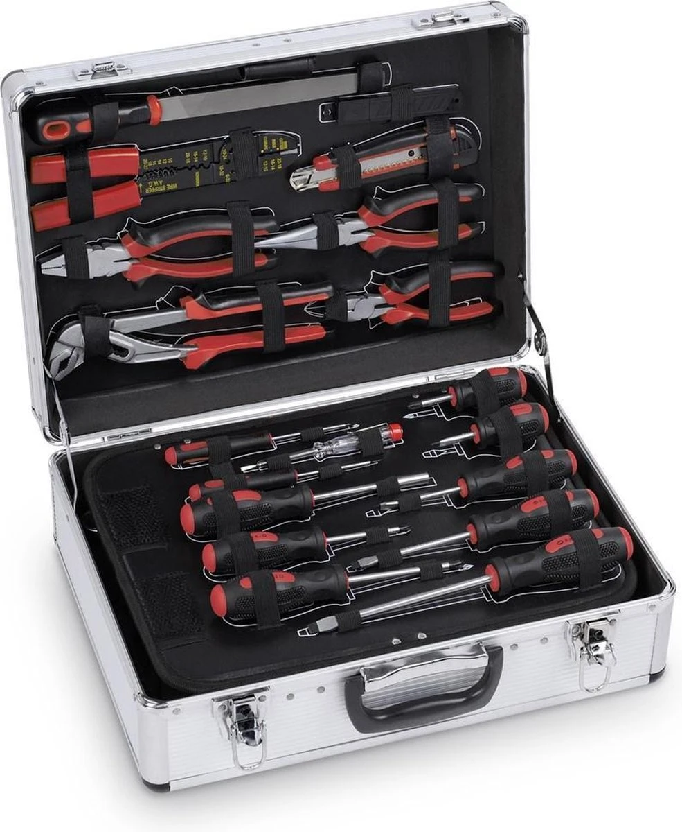 Kreator KRT951002 Gereedschapskoffer - 109 Delig - 45,6 X 13,8 X 34 Cm 4 Kreator KRT951002 Gereedschapskoffer - 109 Delig - 45,6 X 13,8 X 34 Cm - Afbeelding 2