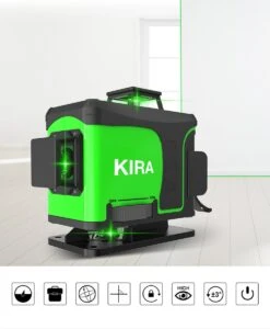 KIRA Zelfnivellerende Kruislijnlaser Met 16 Lijnen- 4D Laser- Meet Bereik 25 Meter -Op Afstand Bestuurbaar- Inclusief Muurbeugel - 360 Graden Statief-Lijnlaser - Kruislaser - Rotatielaser - Groene Lasers - Waterproof - Laserwaterpas -Makita Winkel 989x1200 2