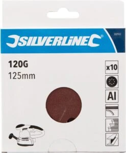 Silverline 125 Mm Klittenband Schuurschijven, 10 Pak 120 Korrelmaat -Makita Winkel 990x1200 1